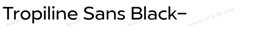 Tropiline Sans Black字体转换
